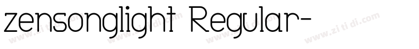 zensonglight Regular字体转换